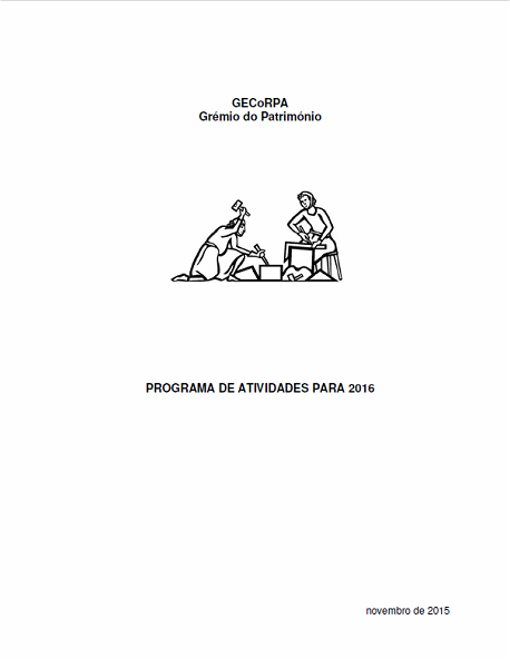 Capa do Programa de Atividades para 2016